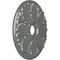 Ekena Millwork Milan Ceiling Medallion (Fits Canopies up to 4 5/8"), Hnd-Painted Silver, 24 1/2"OD x 3 1/2"ID x 1"P CM24MISLS - alternate 4